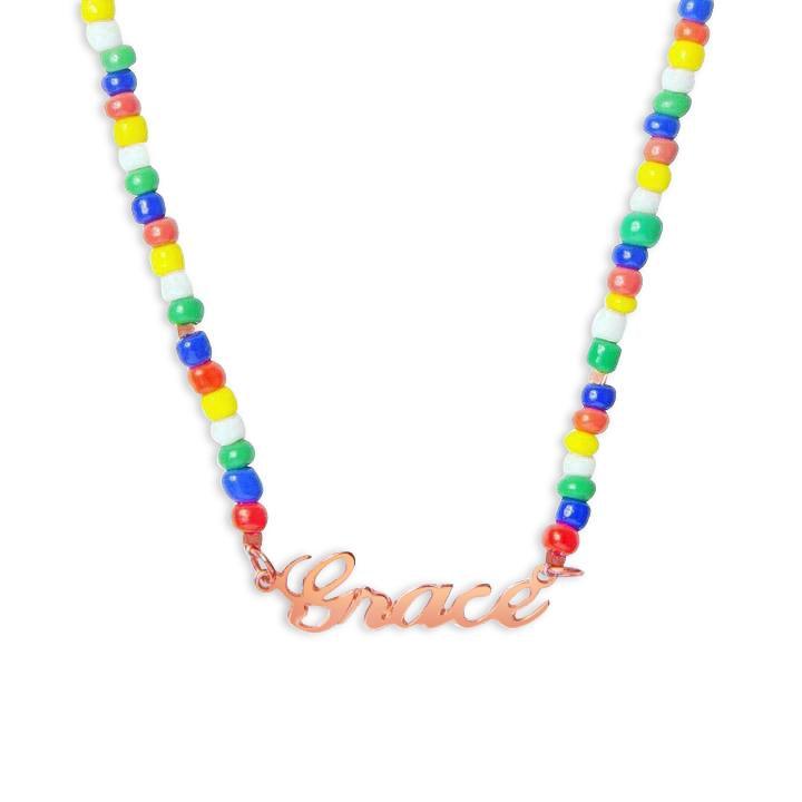 Calypso Beaded Name Necklace - Anna Lou of London