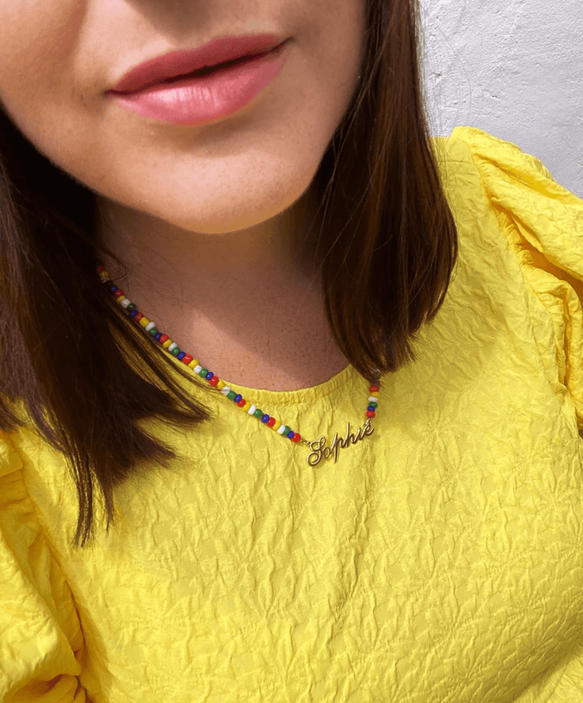 Calypso Beaded Name Necklace - Anna Lou of London